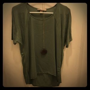 Green blouse with free necklace!
